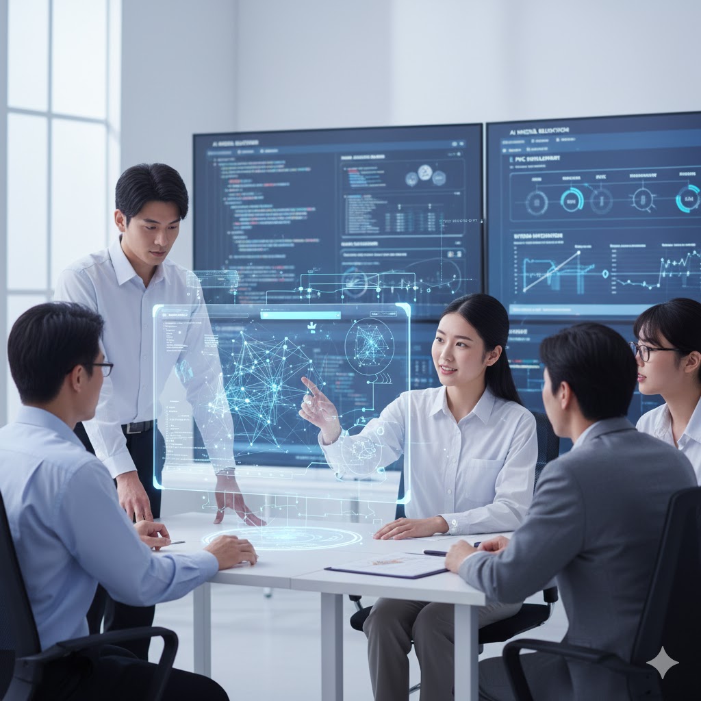 AIチームの議論風景